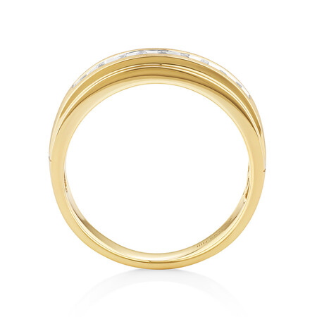 Men's Ring with 1/4 Carat TW of Diamonds in 10ct Yellow Gold Men's Ring with 1/4 Carat TW of Diamonds in 10ct Yellow Gold