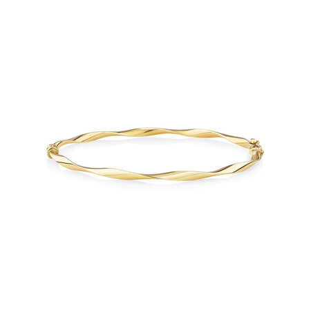 Oval Bangle in 10kt Yellow Gold Oval Bangle in 10kt Yellow Gold