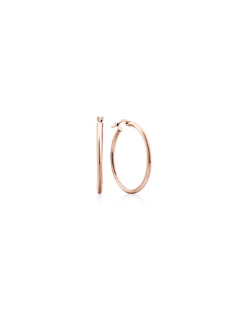 29mm Hoop Earrings in 10ct Rose Gold 29mm Hoop Earrings in 10ct Rose Gold