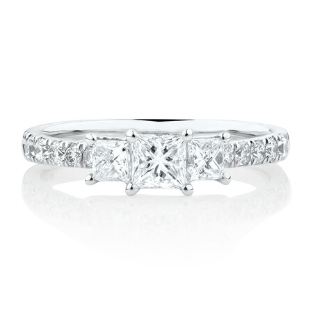 Evermore Engagement Ring with 1 Carat TW of Diamonds in 14kt White Gold Evermore Engagement Ring with 1 Carat TW of Diamonds in 14kt White Gold