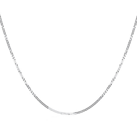 40cm (16") Curb Chain in Sterling Silver 40cm (16") Curb Chain in Sterling Silver