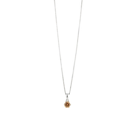 Pendant with Morganite Cubic Zirconia in Sterling Silver Pendant with Morganite Cubic Zirconia in Sterling Silver