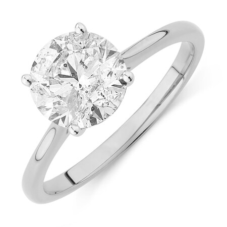 Evermore Certified Solitaire Engagement Ring with 2 Carat TW Diamond in 14kt White Gold Evermore Certified Solitaire Engagement Ring with 2 Carat TW Diamond in 14kt White Gold