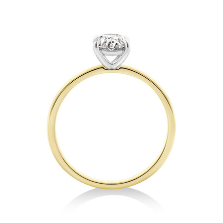 Southern Star Oval Solitaire Engagement Ring with a 1 Carat TW Diamond in 18kt Yellow & White Gold Southern Star Oval Solitaire Engagement Ring with a 1 Carat TW Diamond in 18kt Yellow & White Gold
