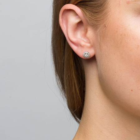Stud Earrings with 1/4 Carat TW of Diamonds in 10ct White Gold Stud Earrings with 1/4 Carat TW of Diamonds in 10ct White Gold