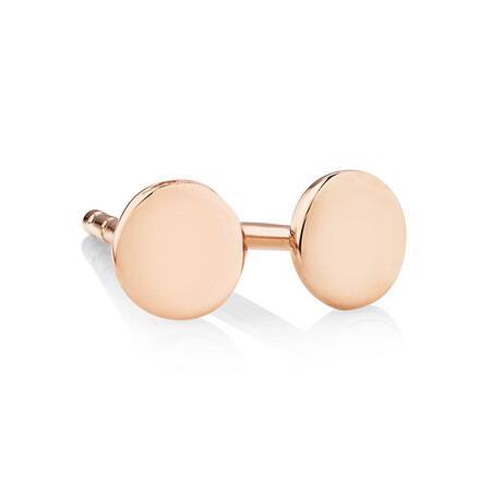 4mm Circle Stud Earrings in 10kt Rose Gold 4mm Circle Stud Earrings in 10kt Rose Gold