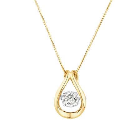 Everlight Pendant with a 1/4 Carat TW Diamond in 10ct Yellow Gold Everlight Pendant with a 1/4 Carat TW Diamond in 10ct Yellow Gold