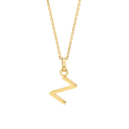 "Z" Initial Pendant with Chain in 10kt Yellow Gold "Z" Initial Pendant with Chain in 10kt Yellow Gold