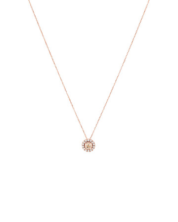 Pendant with Morganite & 0.15 Carat TW of Diamonds in 10kt Rose Gold Pendant with Morganite & 0.15 Carat TW of Diamonds in 10kt Rose Gold