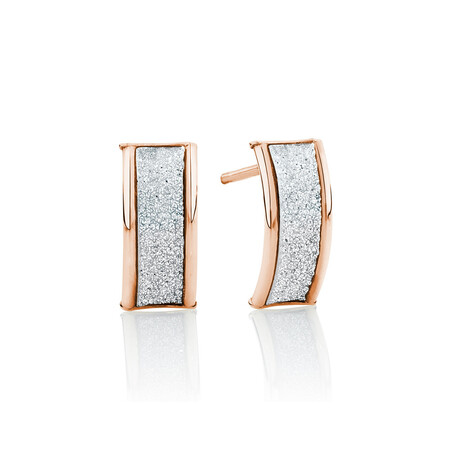 Glitter Stud Earrings in 10ct Rose Gold Glitter Stud Earrings in 10ct Rose Gold