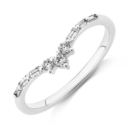 Evermore Wedding Band with 0.20 Carat TW of Diamonds in 10kt White Gold Evermore Wedding Band with 0.20 Carat TW of Diamonds in 10kt White Gold