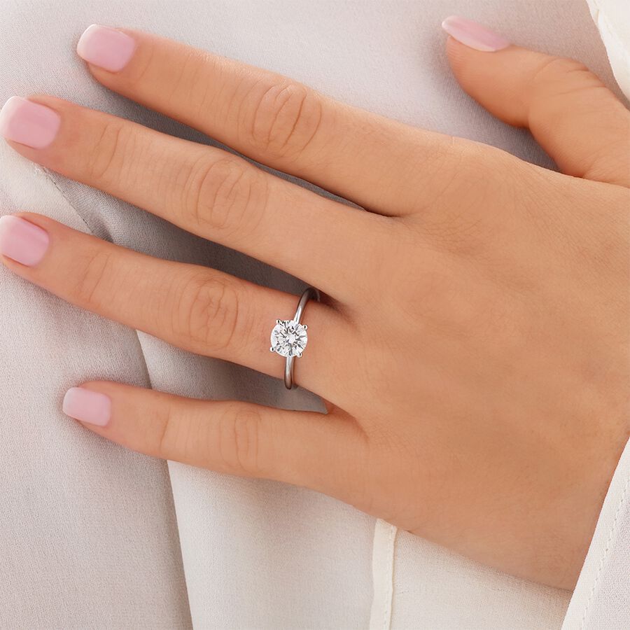 Laboratory-Created 1.25 Carat Diamond Ring in 14ct White Gold