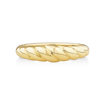 Narrow Croissant Dome Ring in 10ct Yellow Gold Narrow Croissant Dome Ring in 10ct Yellow Gold