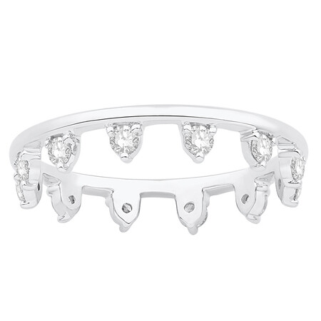 Zipper Ring with 0.41 Carat TW of Diamonds in Sterling Silver Zipper Ring with 0.41 Carat TW of Diamonds in Sterling Silver