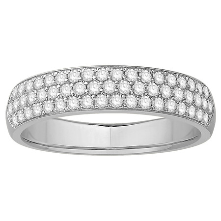 Multi Row Wedding Ring with 1/2 Carat TW of Diamonds in 14ct White Gold Multi Row Wedding Ring with 1/2 Carat TW of Diamonds in 14ct White Gold
