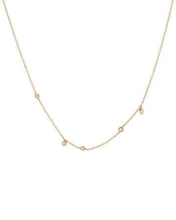 Station Necklace with 0.15 Carat TW of Diamonds in 10kt Yellow Gold Station Necklace with 0.15 Carat TW of Diamonds in 10kt Yellow Gold
