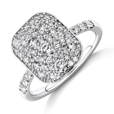 Pave Ring with 1 Carat TW of Diamonds in 14kt White Gold Pave Ring with 1 Carat TW of Diamonds in 14kt White Gold
