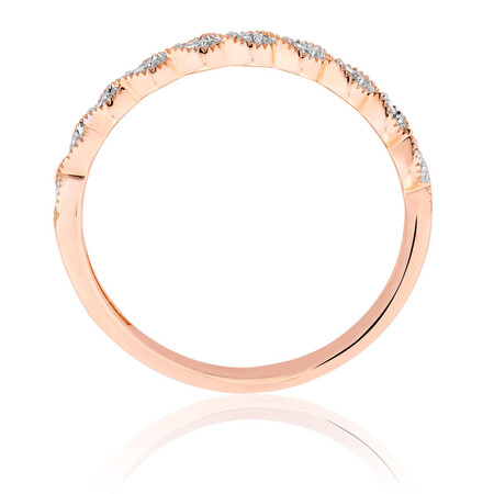 Wedding Band with Diamonds in 10kt Rose Gold Wedding Band with Diamonds in 10kt Rose Gold