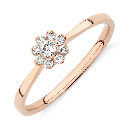 Evermore Promise Ring with 0.15 Carat TW of Diamonds in 10kt Rose Gold