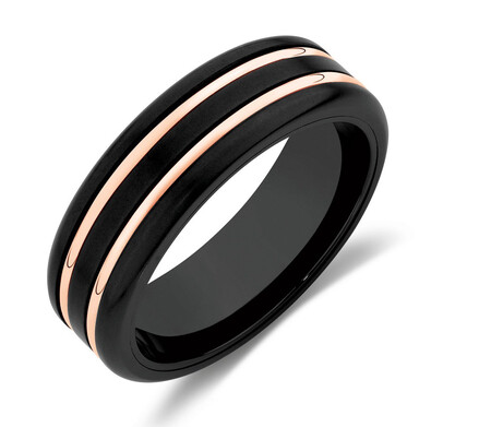 Ring in Black Titanium & 10kt Rose Gold Ring in Black Titanium & 10kt Rose Gold