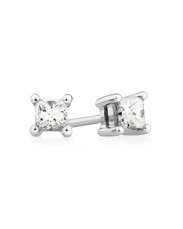 Stud Earrings with 0.33 Carat TW of Diamonds in 10kt White Gold Stud Earrings with 0.33 Carat TW of Diamonds in 10kt White Gold