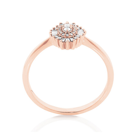 Evermore Promise Ring with 0.15 Carat TW of Diamonds in 10kt Rose Gold Evermore Promise Ring with 0.15 Carat TW of Diamonds in 10kt Rose Gold