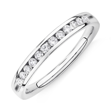Wedding Band with 1/4 Carat TW of Diamonds in 14kt White Gold Wedding Band with 1/4 Carat TW of Diamonds in 14kt White Gold