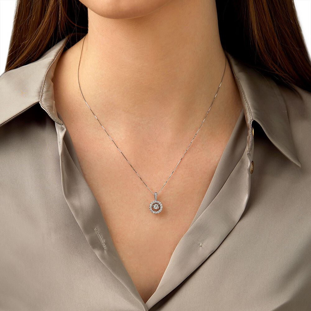 Everlight Pendant with 1/2 Carat TW of Diamonds in 14ct White Gold