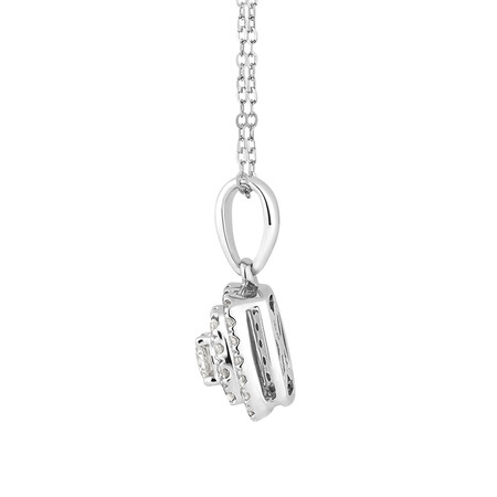 Pendant with 0.304 Carat TW of Diamonds in 10kt White Gold Pendant with 0.304 Carat TW of Diamonds in 10kt White Gold