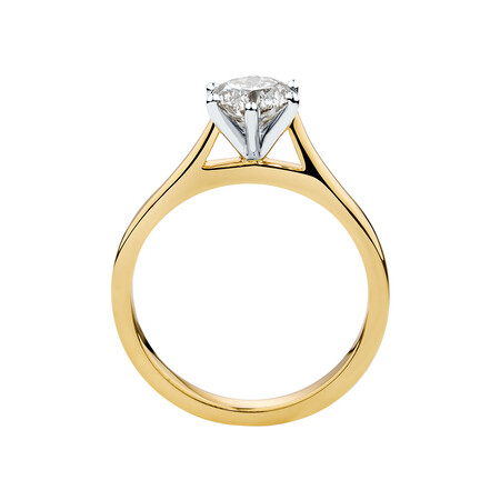 Prelude Solitaire Engagement Ring with 2 Carat TW Diamond in 14ct Yellow & White Gold Prelude Solitaire Engagement Ring with 2 Carat TW Diamond in 14ct Yellow & White Gold