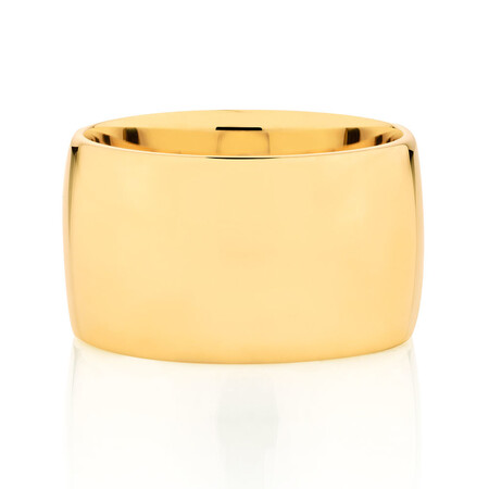 12mm Barrel Ring in 10ct Yellow Gold 12mm Barrel Ring in 10ct Yellow Gold