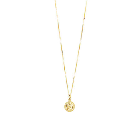 Aquarius Zodiac Pendant in 10ct Yellow Gold Aquarius Zodiac Pendant in 10ct Yellow Gold