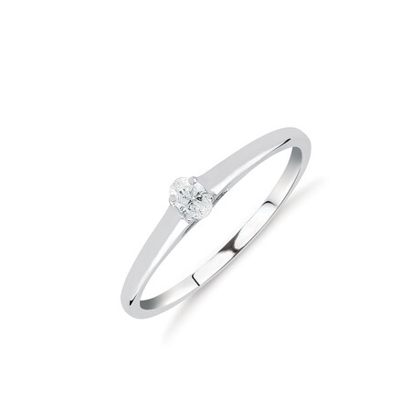 Promise Ring with Diamond in 10kt White Gold Promise Ring with Diamond in 10kt White Gold