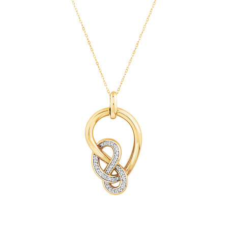 Medium Knots Pendant with 0.19 Carat TW of Diamonds in 10kt Yellow Gold Medium Knots Pendant with 0.19 Carat TW of Diamonds in 10kt Yellow Gold