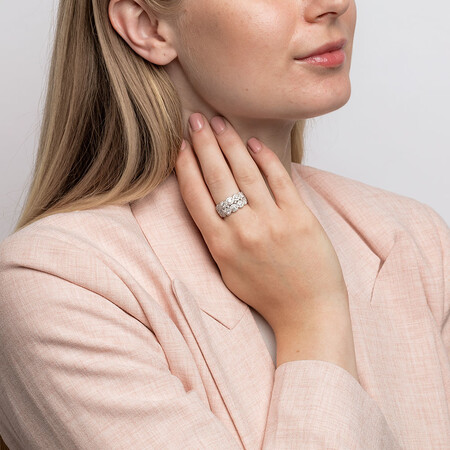 Ring with 1 1/2 Carat TW of Diamonds in 14kt White Gold Ring with 1 1/2 Carat TW of Diamonds in 14kt White Gold