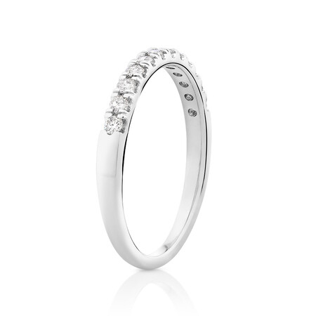 Wedding Band with 1/4 Carat TW of Diamonds in 14kt White Gold Wedding Band with 1/4 Carat TW of Diamonds in 14kt White Gold