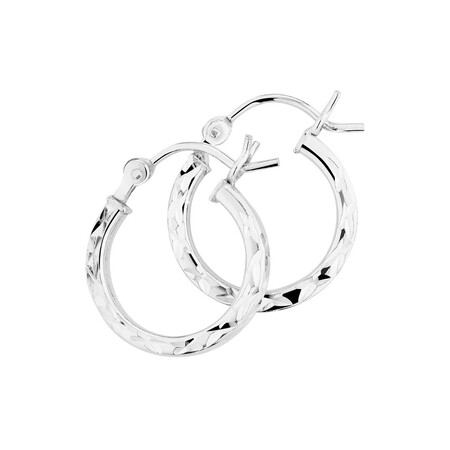 Hoop Earrings in Sterling Silver Hoop Earrings in Sterling Silver