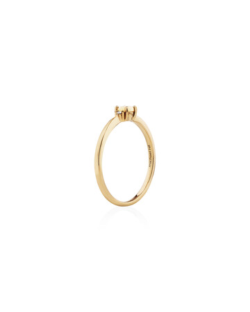 3 Stone Ring with Opal & Diamonds in 10kt Yellow Gold 3 Stone Ring with Opal & Diamonds in 10kt Yellow Gold