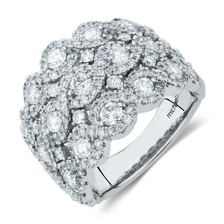 Ring with 2 1/4 Carat TW of Diamonds in 14kt White Gold Ring with 2 1/4 Carat TW of Diamonds in 14kt White Gold