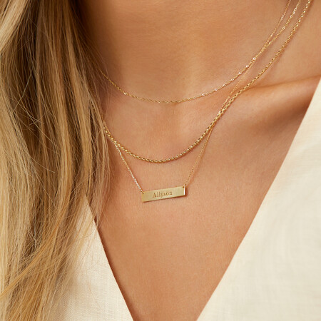 Bar Necklace in 10ct Yellow Gold Bar Necklace in 10ct Yellow Gold
