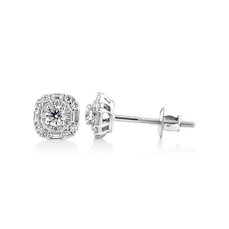 Michael Hill Designer Fashion Art Deco Stud Earrings with 0.45 Carat TW of Diamonds in 18kt White Gold Michael Hill Designer Fashion Art Deco Stud Earrings with 0.45 Carat TW of Diamonds in 18kt White Gold