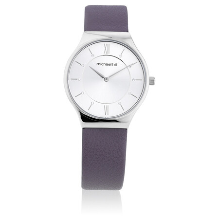 Ladies' Watch in Stainless Steel & Purple Leather Ladies' Watch in Stainless Steel & Purple Leather