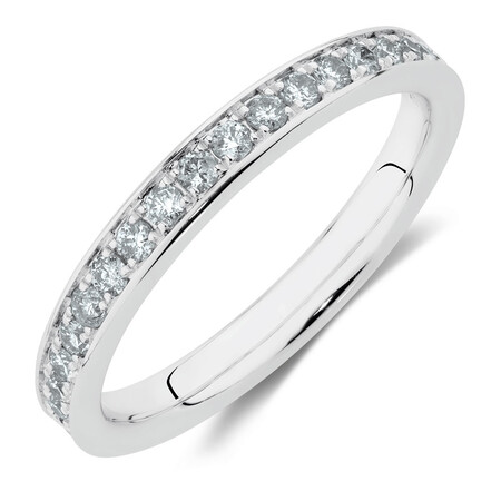 Wedding Band with 0.34 Carat TW of Diamonds in 14kt White Gold Wedding Band with 0.34 Carat TW of Diamonds in 14kt White Gold