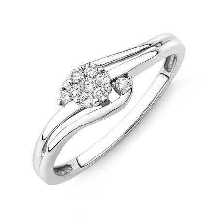 Promise Ring with Diamonds in 10kt White Gold Promise Ring with Diamonds in 10kt White Gold