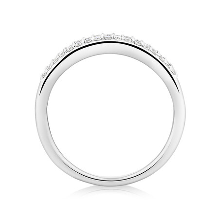 Ring with Ruby & 0.29 Carat TW of Diamonds in 10kt White Gold Ring with Ruby & 0.29 Carat TW of Diamonds in 10kt White Gold