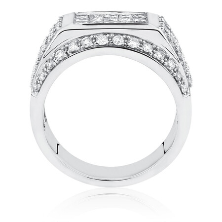 Men's Ring with 2 Carat TW of Diamonds in 14kt White Gold Men's Ring with 2 Carat TW of Diamonds in 14kt White Gold