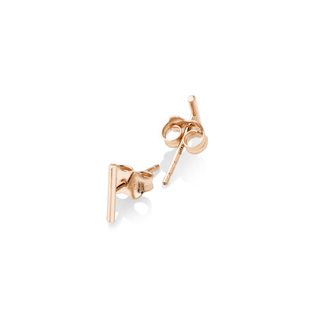 8mm Narrow Bar Stud Earrings in 10kt Rose Gold 8mm Narrow Bar Stud Earrings in 10kt Rose Gold
