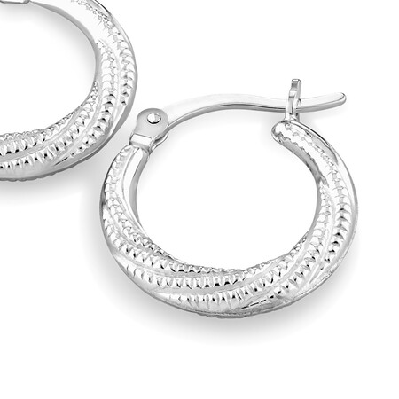 12mm Hoop Earrings in Sterling Silver 12mm Hoop Earrings in Sterling Silver