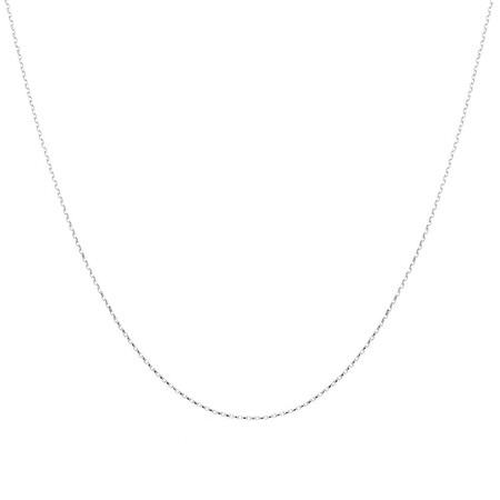 60cm (24") Hollow Belcher Chain in 10ct White Gold 60cm (24") Hollow Belcher Chain in 10ct White Gold
