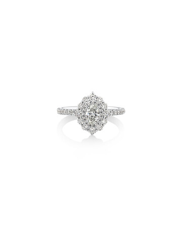 Sir Michael Hill Designer Oval Engagement Ring with 0.92 Carat TW Diamonds in 18ct White Gold Sir Michael Hill Designer Oval Engagement Ring with 0.92 Carat TW Diamonds in 18ct White Gold